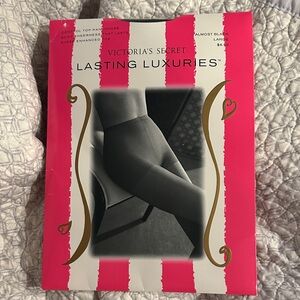 Victoria's Secret Black Control Top Pantyhose